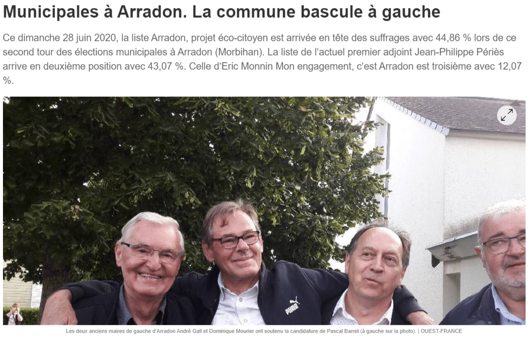 Municipales à Arradon -La commune bascule à gauche